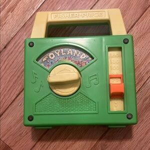 Vintage Fisher-Price Green and Yellow Music Box